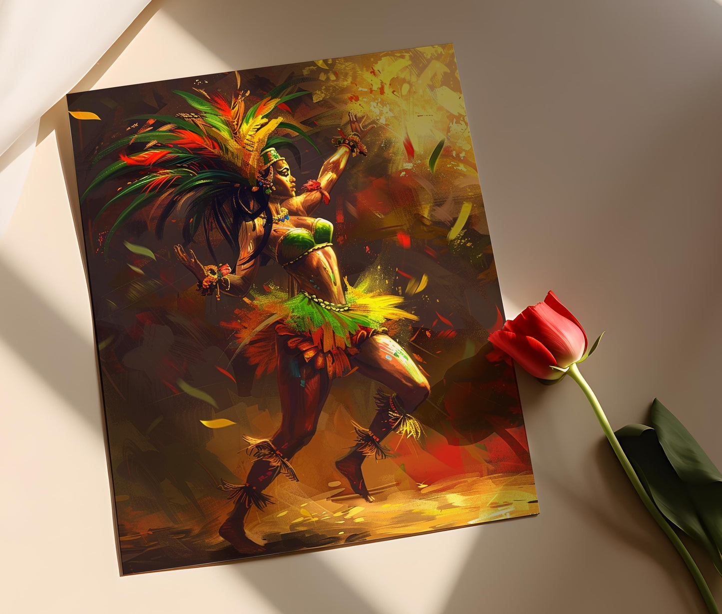 Affiche Danseuse Samba – Illustration Carnaval Brésilien