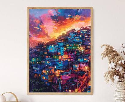 Affiche de coucher de soleil brésilien – Impression Giclée, Scene Authentique