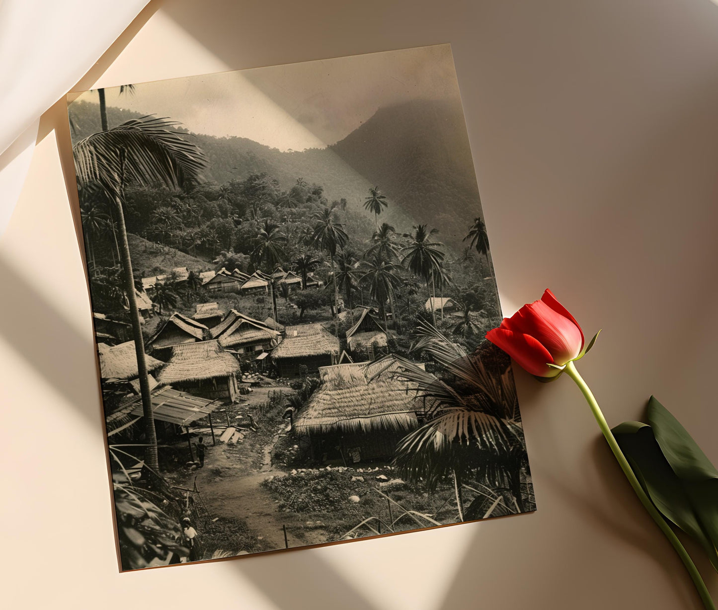 Affiche Village Philippin Vintage – Œuvre Photo Authentique