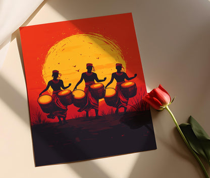 Affiche Art de Danse Soudanaise – Illustration Vectorielle Culturelle