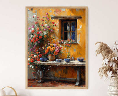 Affiche Rustique Polonaise – Poster Floral Élégant pour Décor Européen