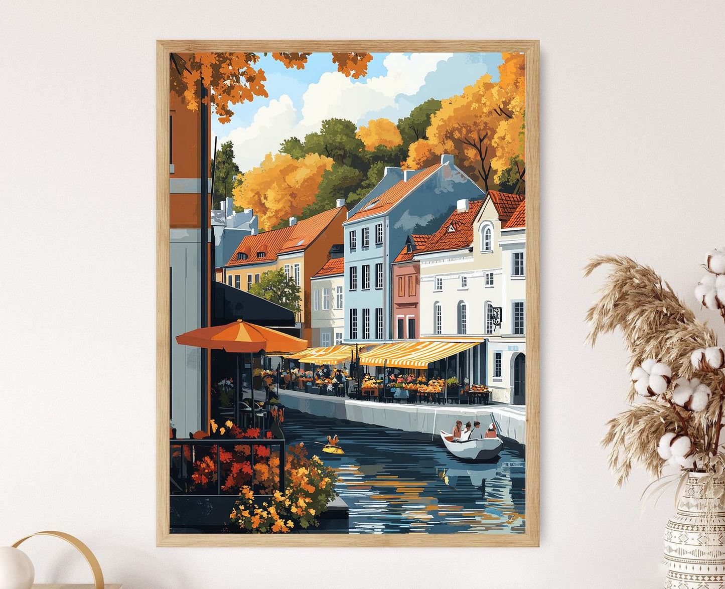 Affiche Užupis – Poster Illustration du quartier artistique de Vilnius