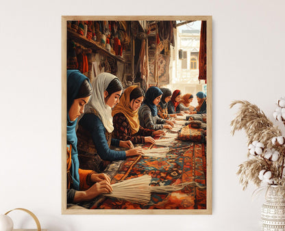 Affiche Tapis Sanandaj – Illustration Vecteur, Décor Mur Kurde