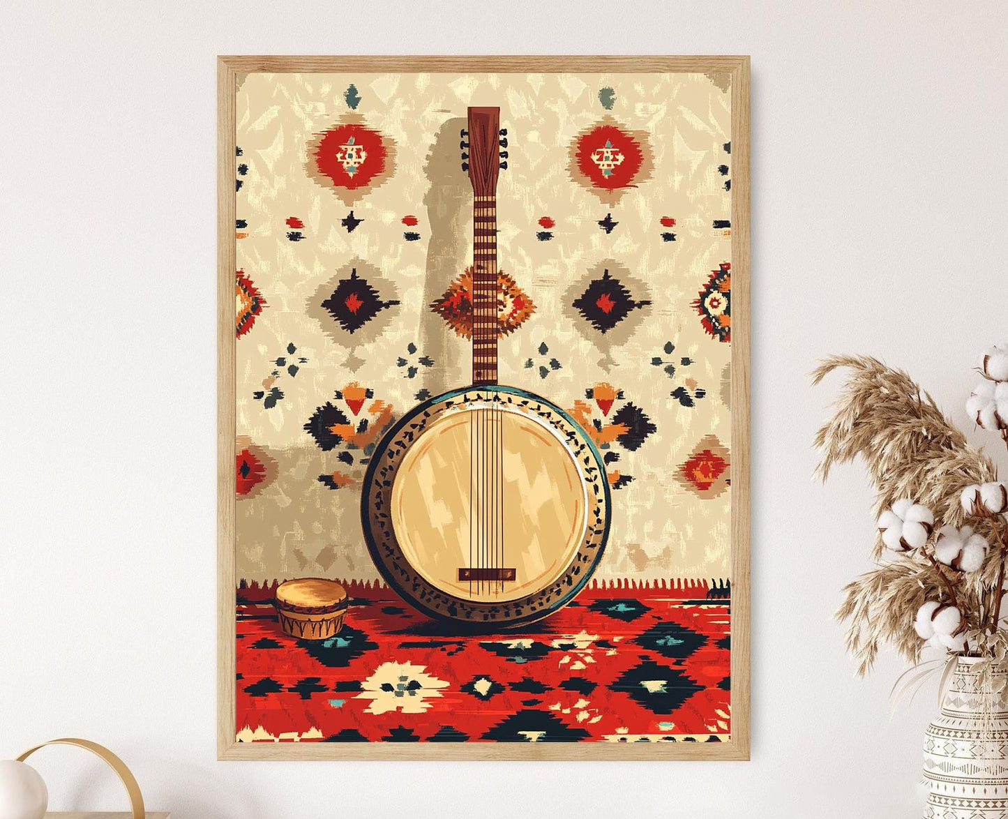 Affiche Art Musical du Kosovo – Illustration Vectorielle du Patrimoine Folklorique