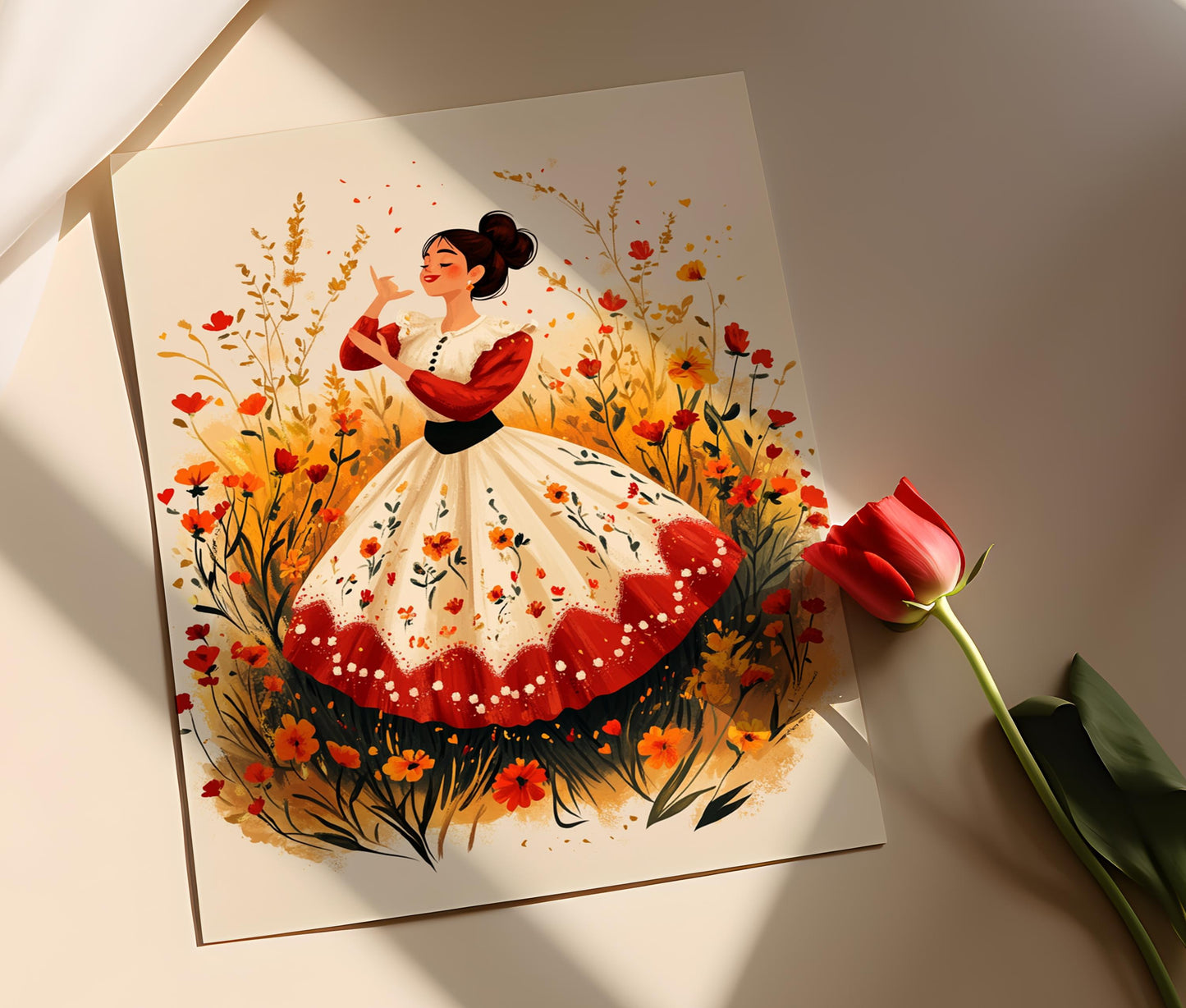 Affiche Danseur Horo – Poster Illustration de Musique du Kosovo