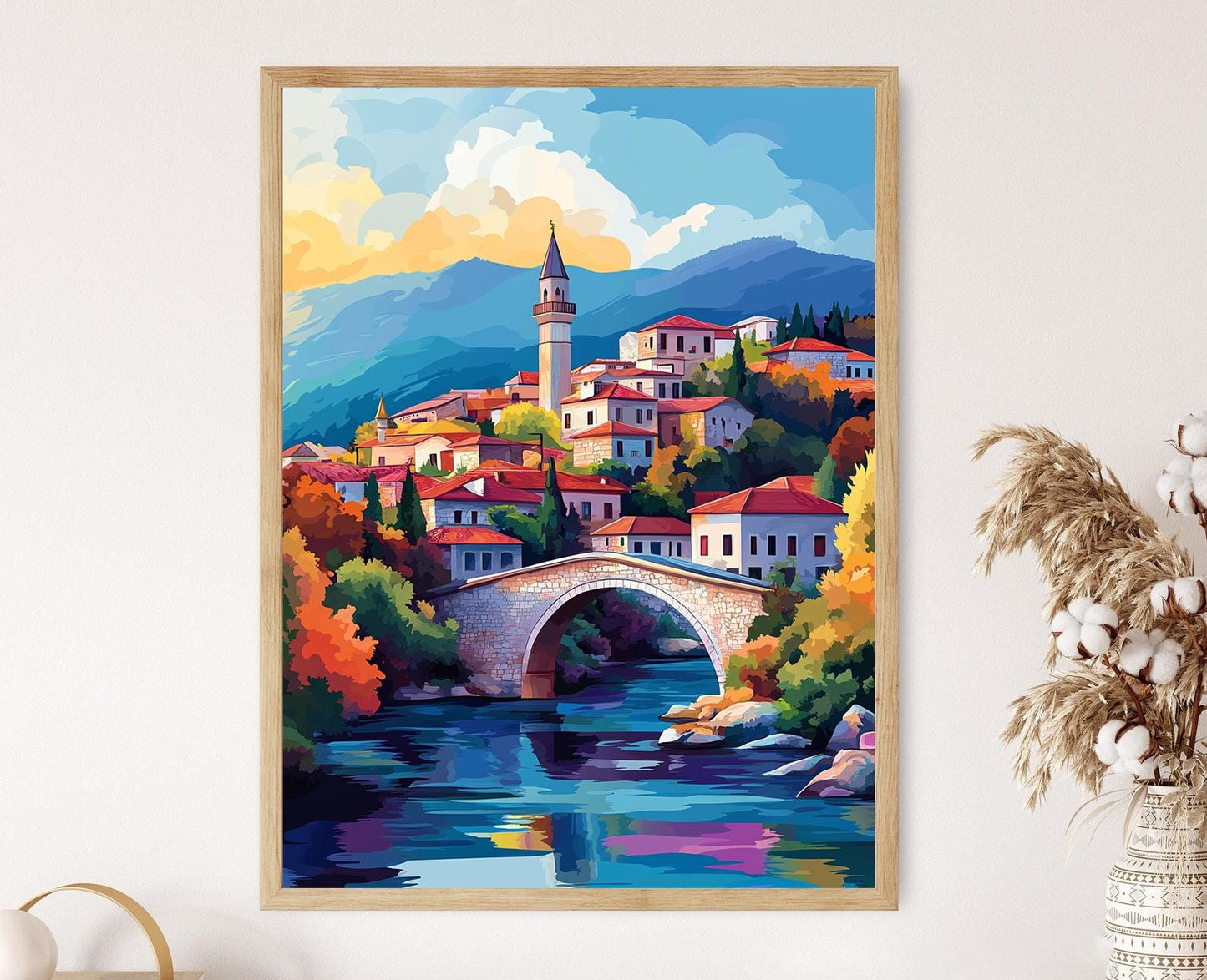 Affiche Prizren – Poster Illustration vectorielle de la ville du Kosovo