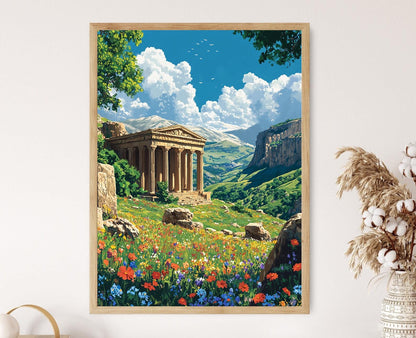 Affiche Temple Garni – Poster Paysage Historique Arménien