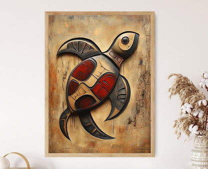 Affiche Tortue Haida – Art print pour longévité et stabilité