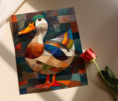 Affiche Canard : Imprimé Aquarelle Animaux Sauvages Coloré