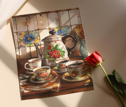 Affiche Café Ensoleillé – Poster 'Cafecito Mañanero' Inspiré de la Culture Cubaine