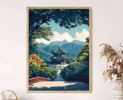 Affiche Gyeongju – Impression Art Déco, Illustration Vectorielle Historique