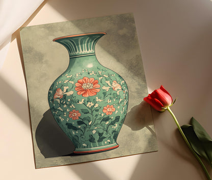 Affiche Céramique Coréenne – Illustration Vectorielle Traditionnelle