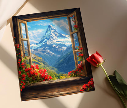 Affiche Mont Cervin – Poster Art des Alpes Suisses