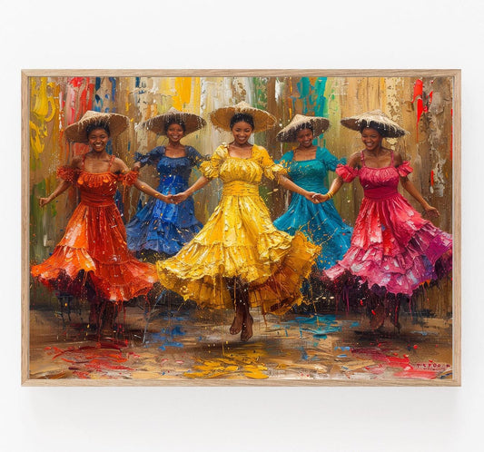 Affiche Tinikling Colorée – Art du Danse Traditionnelle Philippine