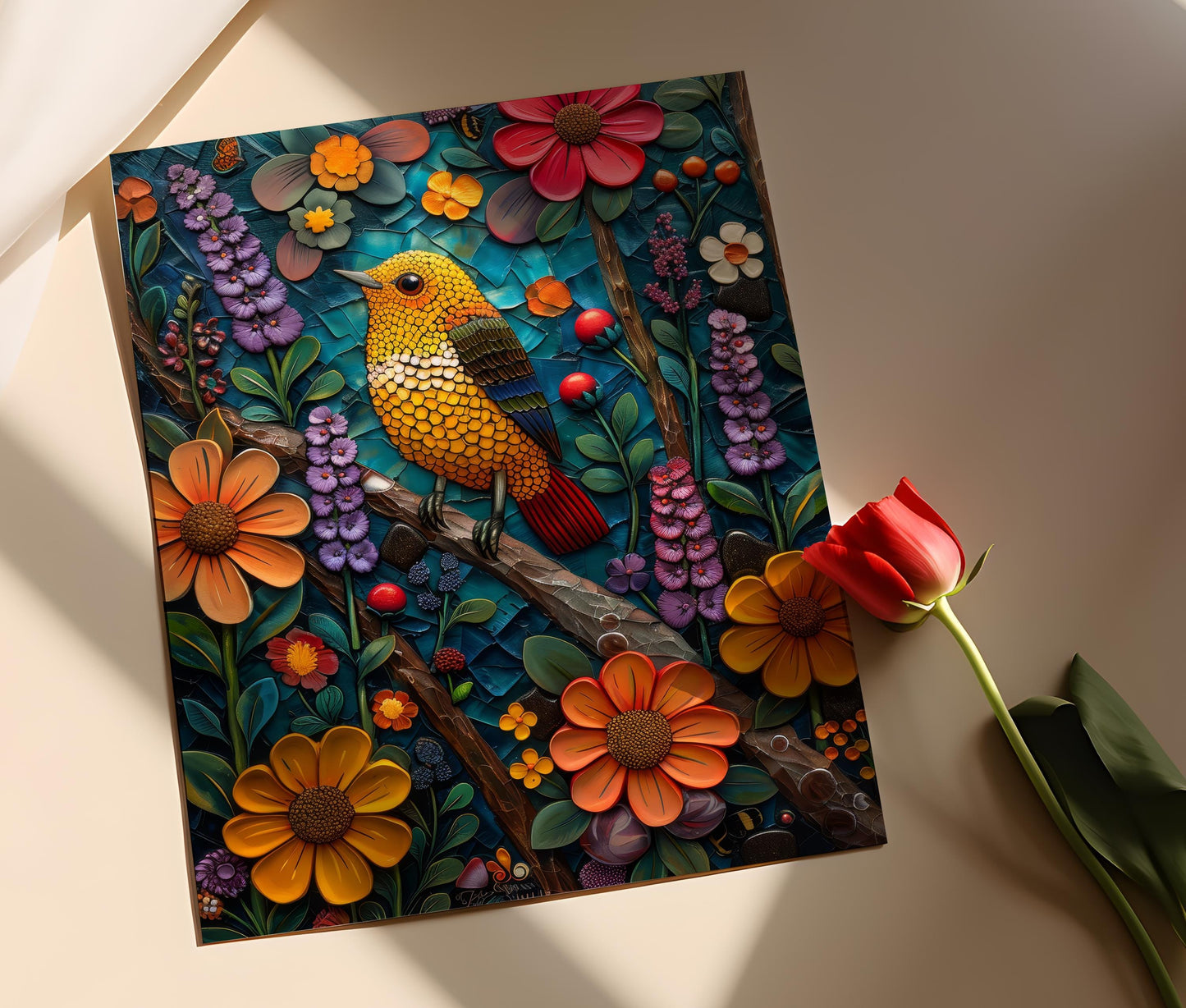 Affiche Talavera Mexicaine – Art Décoratif Peint à la Main