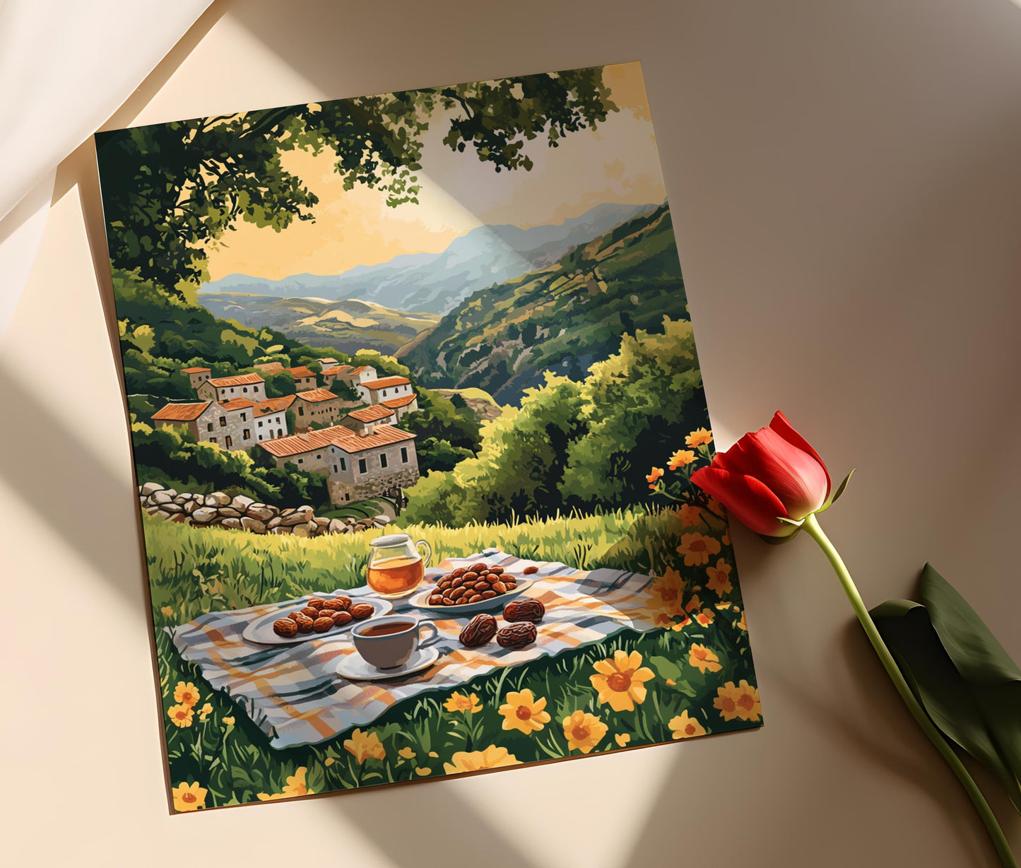 Affiche Amedi – Art mural nature de la ville kurde pour la fête de Newroz