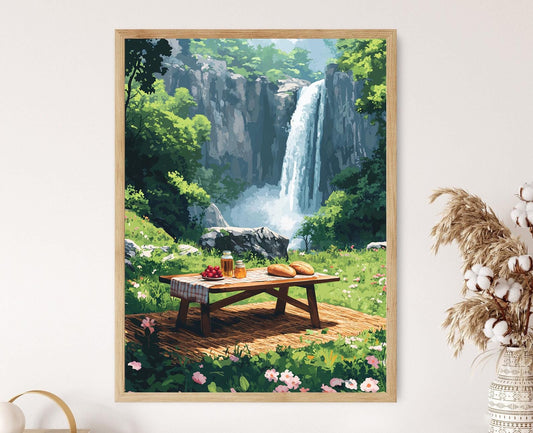 Affiche Art de Pique-nique – Imprimé Paysage de Kurdistan, Nature Scénique