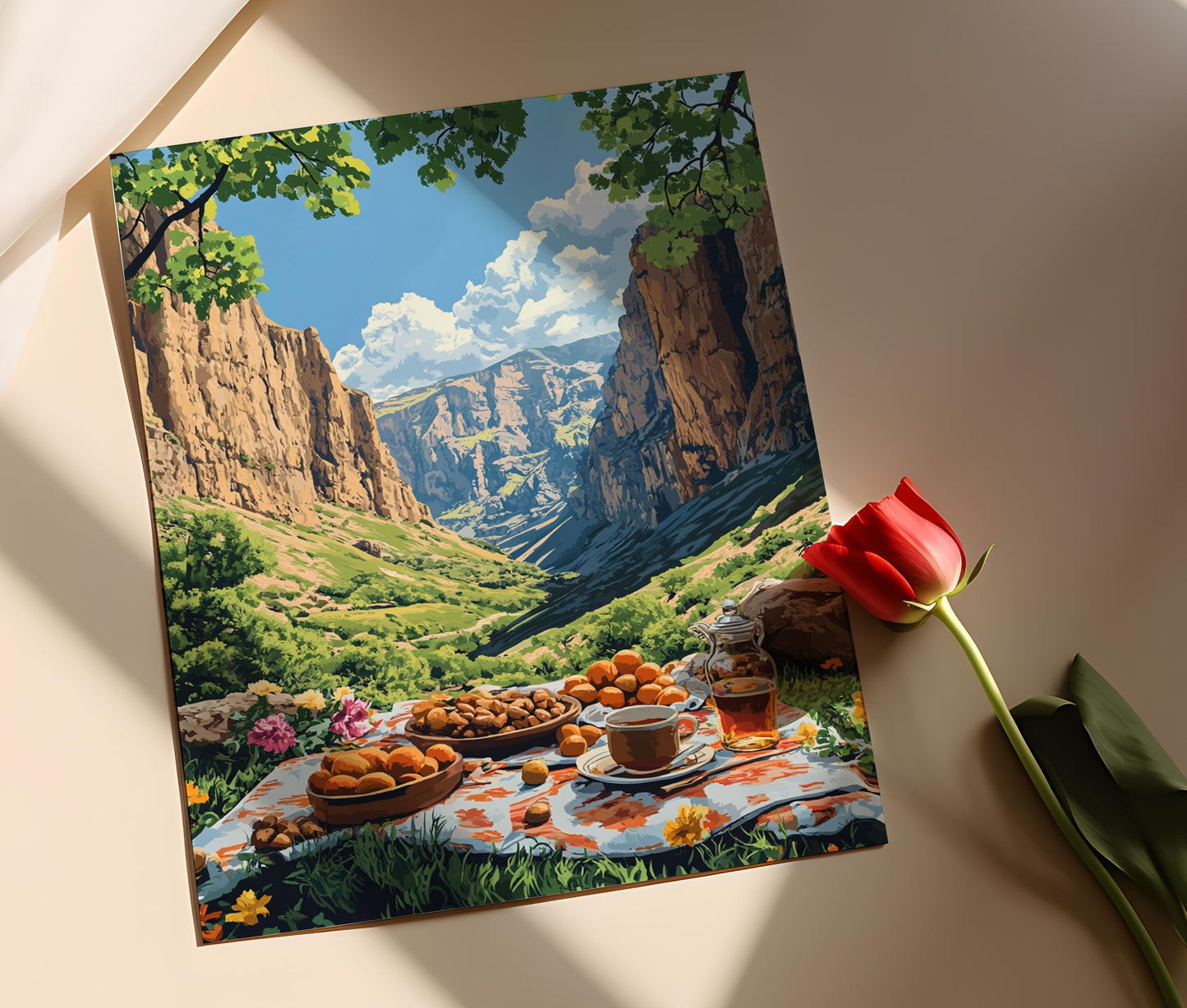 Affiche Rawanduz – Impression artistique des montagnes de Kurdistan