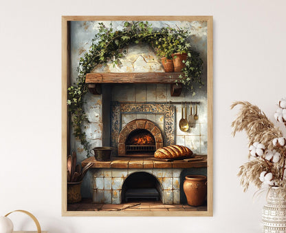 Affiche Cuisine Serbe Rustique – Illustration du Pain Poga?a et Ustensiles