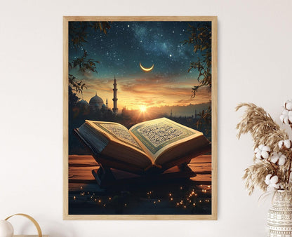 Affiche Art Islamique – Imprimé du Coran, Cadeau de Ramadan
