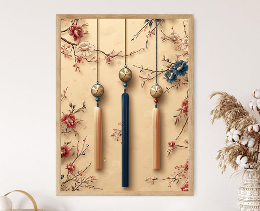 Affiche Norigae – Impression Art, Illustration Vectorielle, Décor Coréen