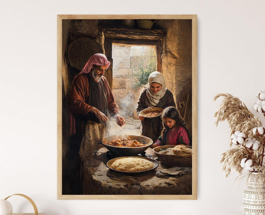 Affiche Cuisine Palestinienne – Art des Repas Familiaux et Traditionnels