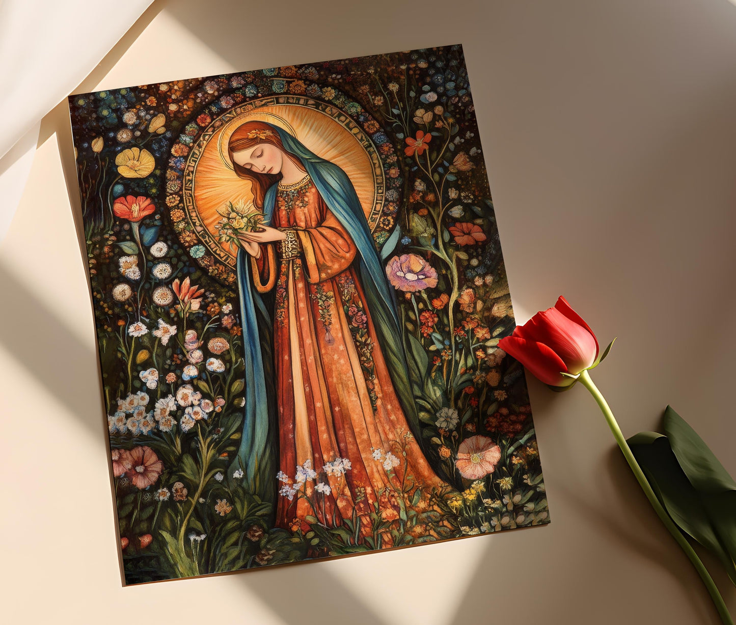 Affiche Médiévale – Illustration Inspirée de Hildegarde de Bingen