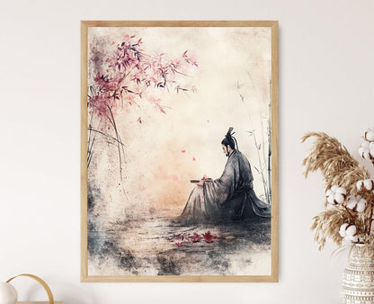 Affiche Art Scolaire de la Dynastie Han – Impression de Jardin Traditionnel