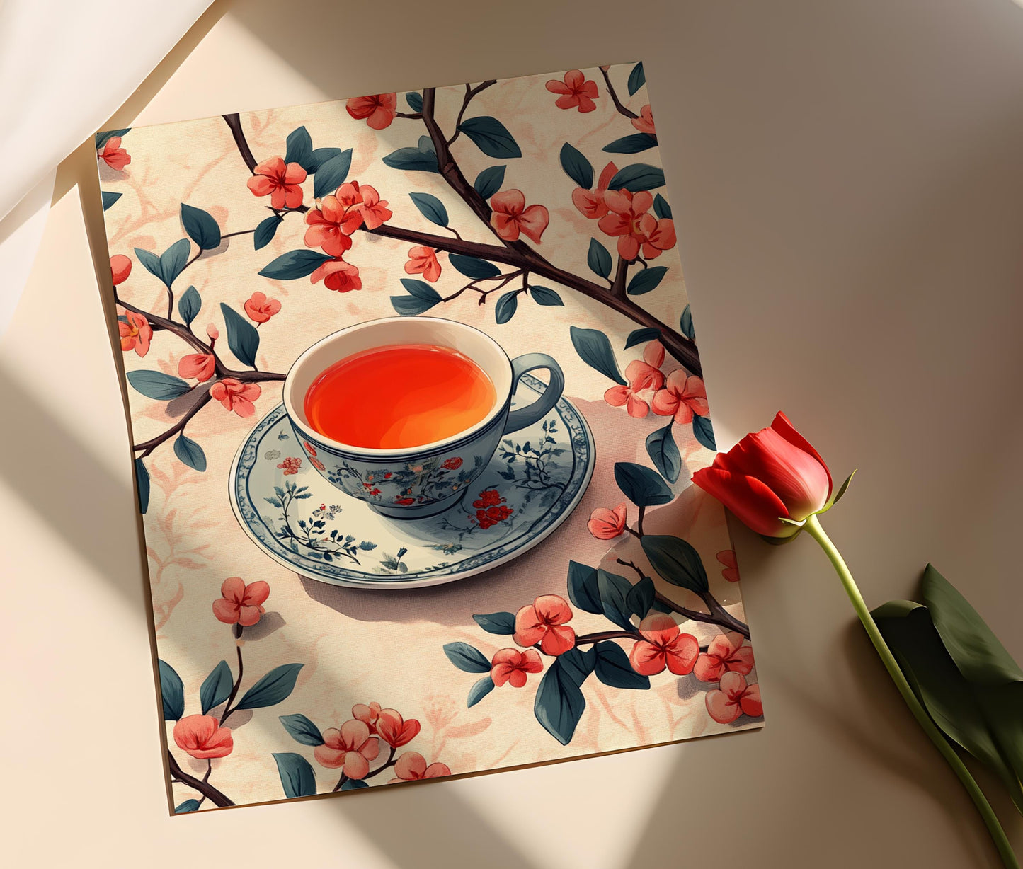 Affiche Omija Coréenne – Poster Illustration Vectorielle de Thé Herbal