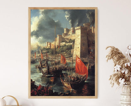 Affiche de la Bataille Ottomane d'Istanbul – Art Médiéval du Bosphore