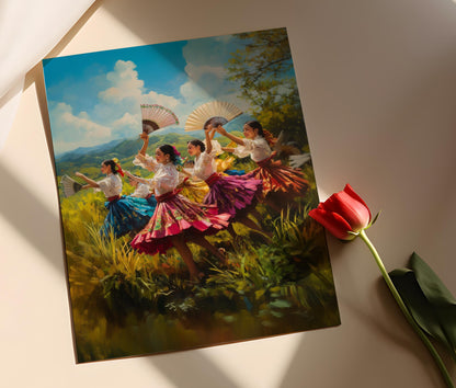 Affiche Danse Cariñosa – Poster Art traditionnel de la danse folklorique philippine