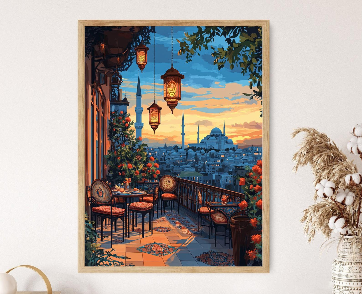 Affiche Mazar-i-Sharif – Illustration vectorielle de décoration afghane