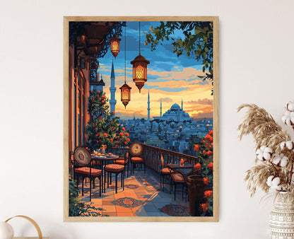 Affiche Mazar-i-Sharif – Illustration vectorielle de décoration afghane