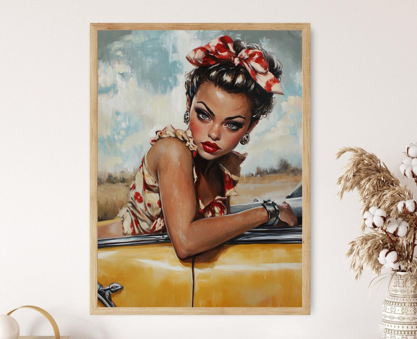 Affiche Rockabilly – Poster Fille Pin-Up, Vibes Rétro Années 50