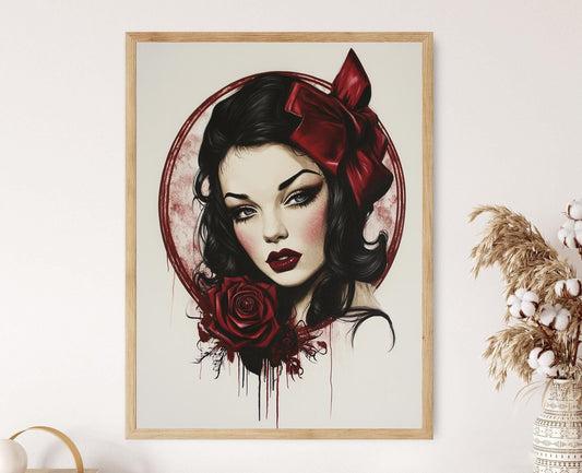 Affiche Rockabilly – Art Print de Pin-Up, Décor Mural Rétro années 50