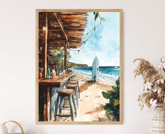 Affiche Playa Negra – Poster Ambiance Surf Costaricaine