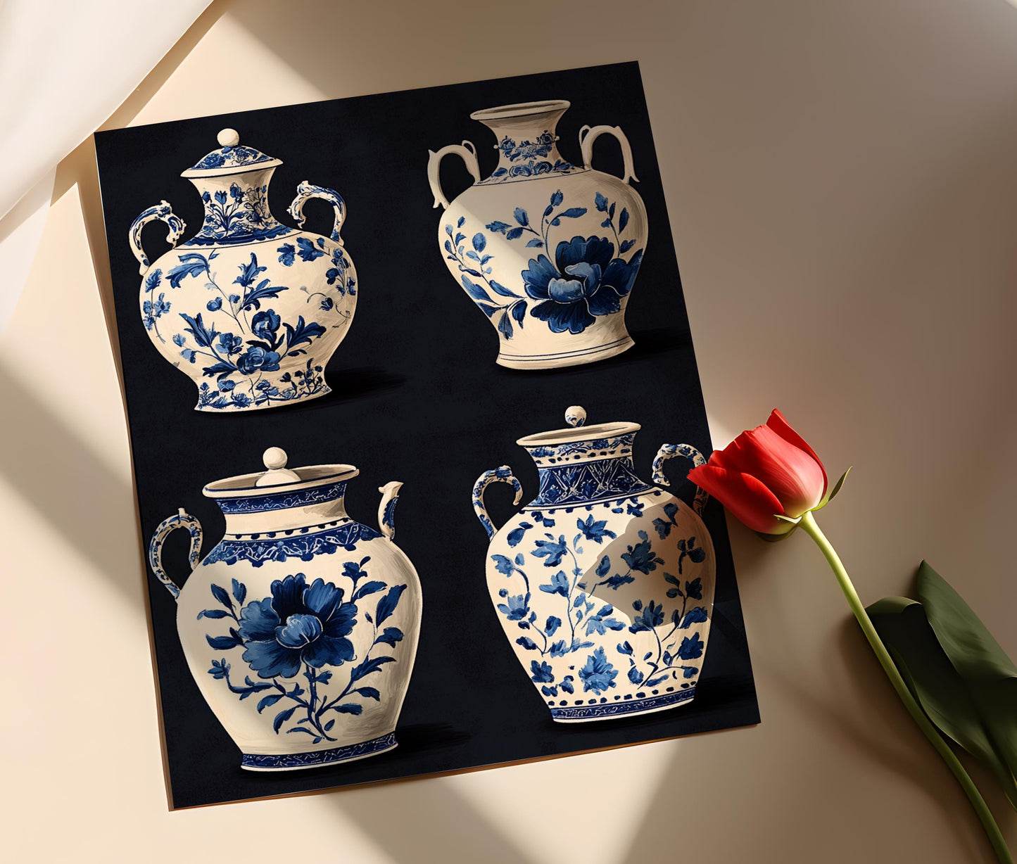 Affiche Art Céramique Afghan – Impression de Poterie Traditionnelle