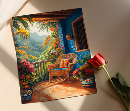 Affiche Art Colombien - Poster Illustré Flores y Wayuu, Décor Vibrant