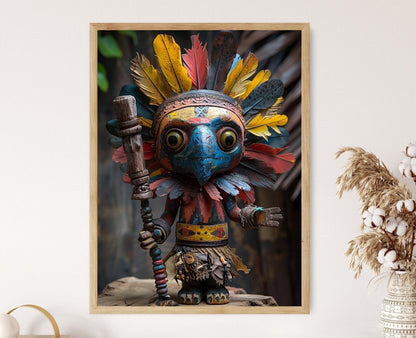 Affiche Élégua – Art mural inspiré de poupées Santeria, cadeau spirituel