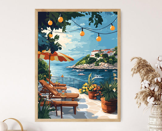 Affiche Varna – Poster Art de Patio, Décor Côtier Bulgare