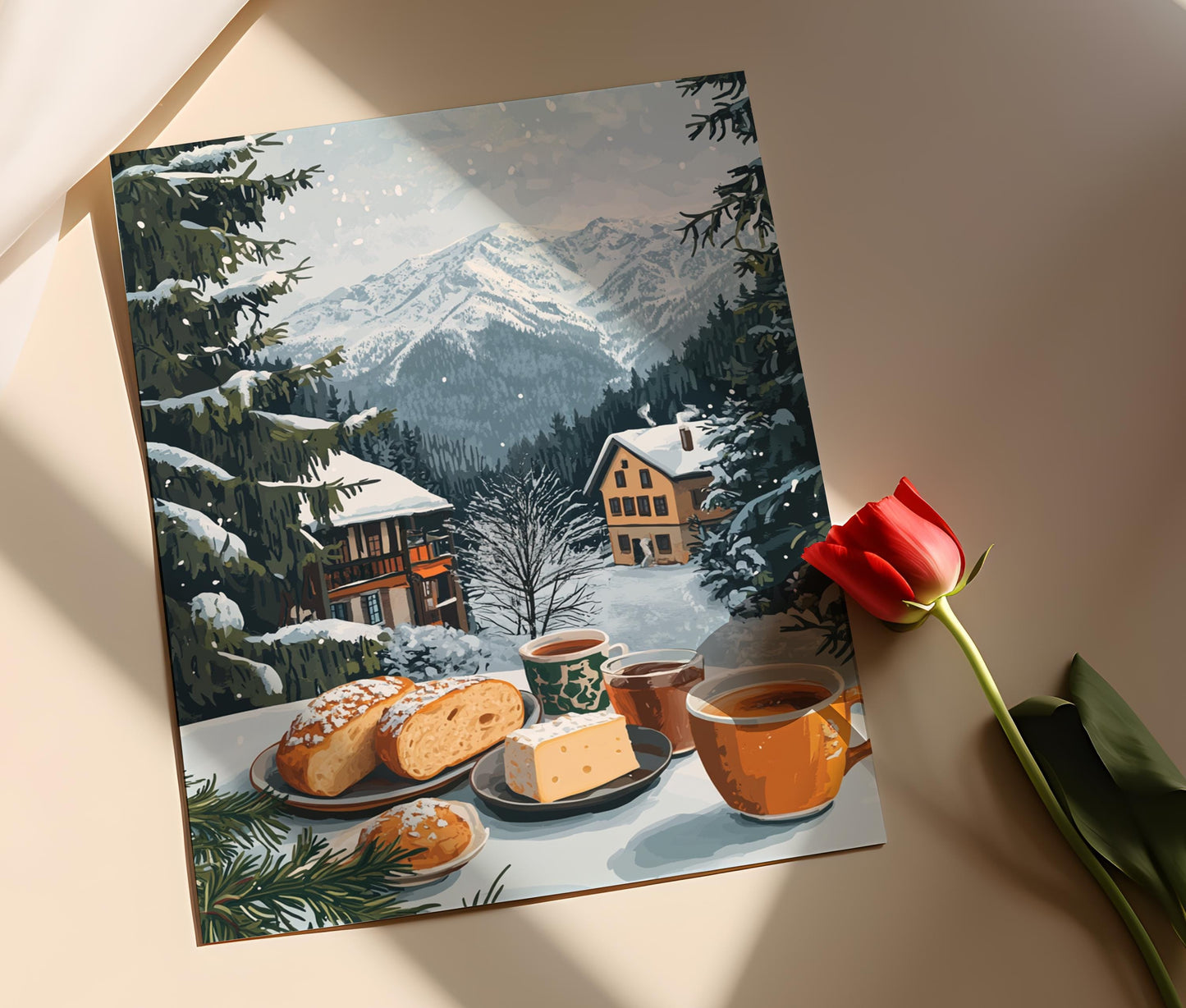 Affiche Bansko – Art de Table Petit-Déjeuner, Cuisine Bulgare Traditionnelle