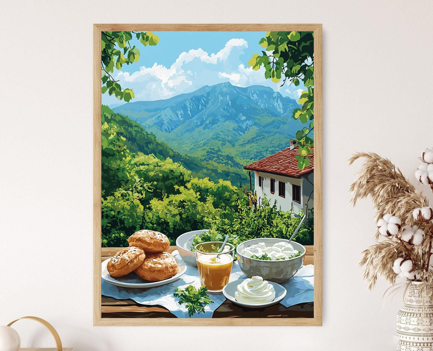 Affiche Cuisine Bulgare – Tableau Art de Table Sofia, Décor Traditionnel