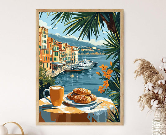 Affiche Table de Petit-Déjeuner à Gênes – Art Culinaire Italien
