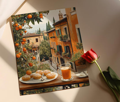 Affiche Table de Petit-Déjeuner Verona – Art de Cuisine Italienne
