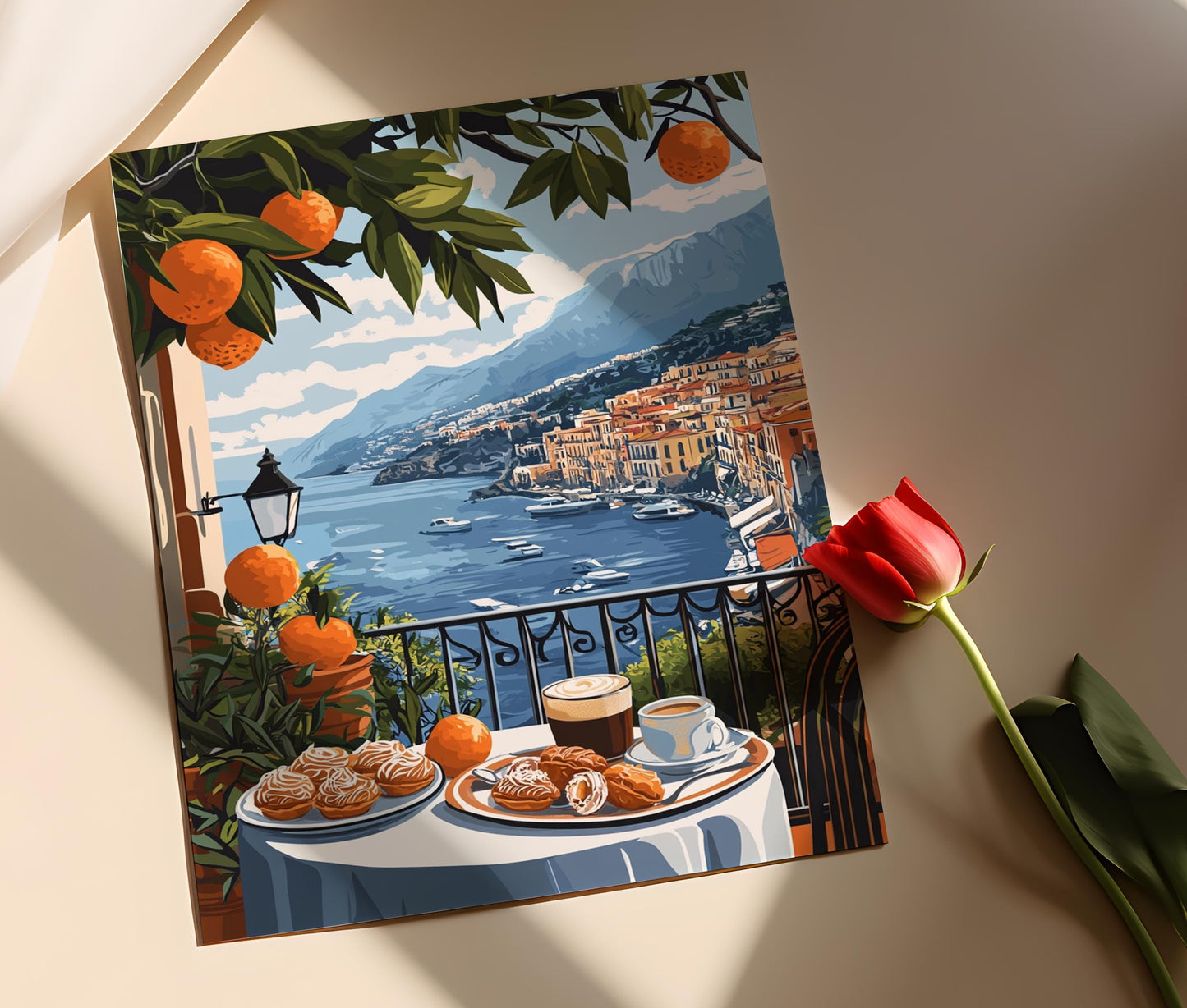 Affiche Petit-Déjeuner Palermo – Poster Art de la Cuisine Italienne