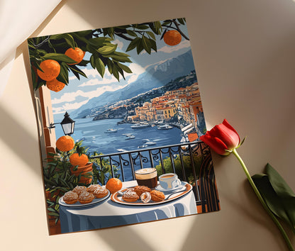 Affiche Petit-Déjeuner Palermo – Poster Art de la Cuisine Italienne