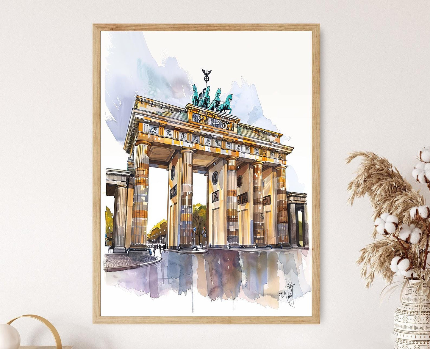 Affiche Berlin – Poster illustration de la porte de Brandebourg