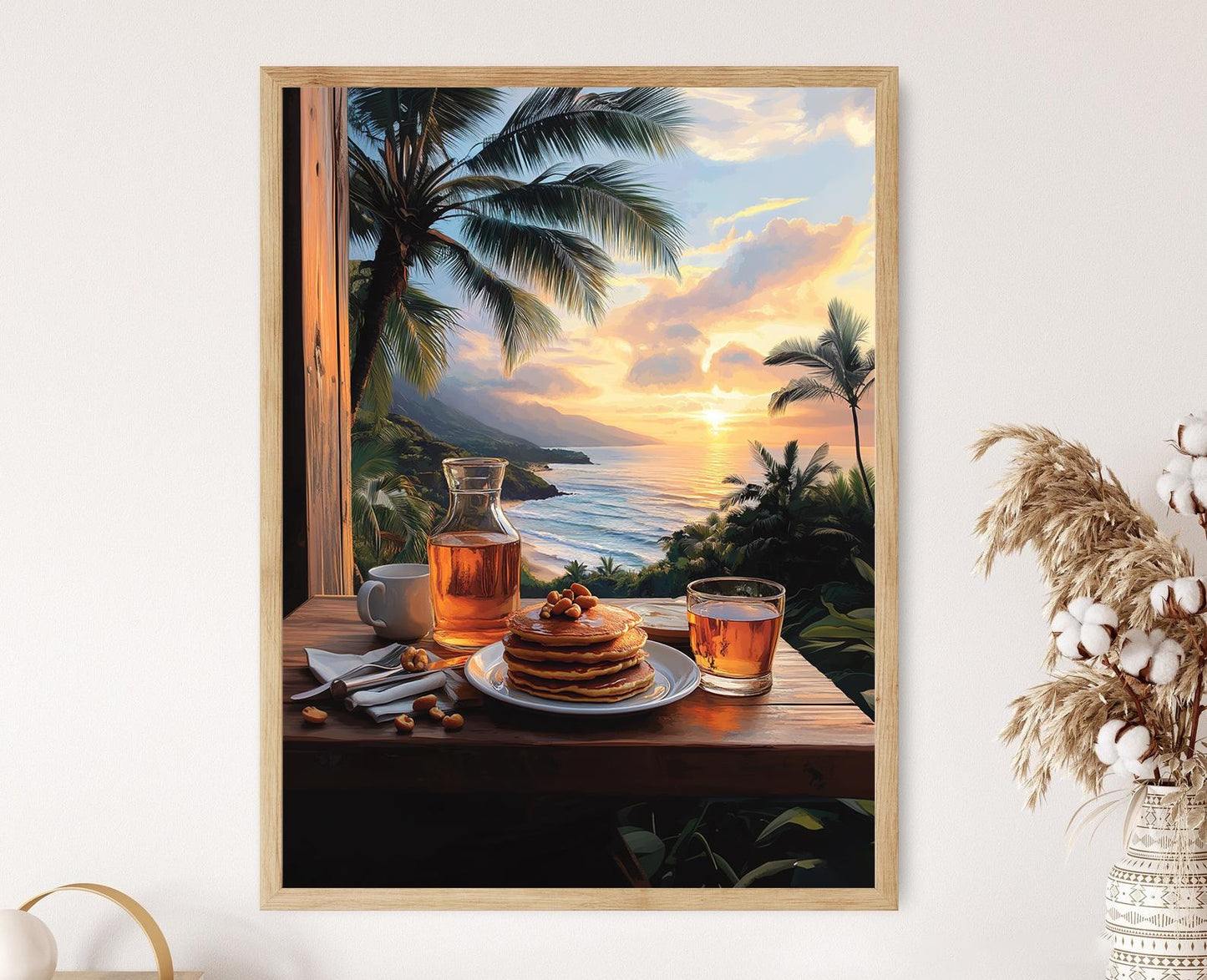 Affiche Petit Déjeuner Maui – Art Impression Cuisine Hawaïenne Tropicale