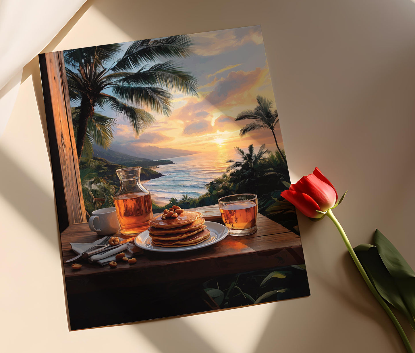 Affiche Petit Déjeuner Maui – Art Impression Cuisine Hawaïenne Tropicale