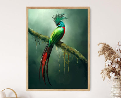 Affiche Oiseaux Élégants – Poster d'Art Tropical Quetzal Luxe
